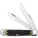 CASE KNIVES Olive Green Bone Russell Jig Trapper - Case Knives