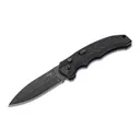 BOKER Intention II Dagger Folding Knife 3.35" Stonewash Dagger Blade | Black G10 Handle - Boker