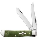 CASE KNIVES Green Curly Maple Mini Trapper (7207 SS) - Case Knives