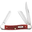 CASE KNIVES Dark Red CV Medium Stockman 3.625" Closed - Case Knives
