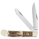 REMINGTON Guide Trapper SS Blade Brn/Wht/Slvr Stag Bone/Nckl - Remington