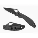 SPYDERCO Meadowlark 2 SS Blk Blade Partially Serrated Edge - Spyderco