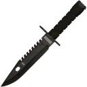 WARTECH M-9 Bayonet Fixed Blade 8" Drop Point Blad w/ Nylon Sheath - Black - Wartech