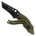 CRKT 2.75" blade recurve Tanto plain edge paracord hand - Crkt