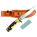 RUKO Outfitter 5" SS Blade Deer Horn Handle Fixed Knife - Ruko
