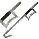 BLADESUSA Hook 33.25" Stainless Bladed Twin Swords - Bladesusa