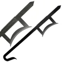 BLADESUSA Hook 33.25" Stainless Black Bladed Twin Swords - Bladesusa