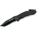 SMITH & WESSON Border Guard 4.3" Combo Tonto Blade | Black G10 Handles - Smith and Wesson