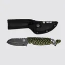 TRUE UTILITY Nekkid Fixed Blade Knife 2.4" Sheepsfoot Blade w/ Paracord Wrapped Handle & Sheath - True Utility