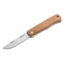 BOKER Rusticus Folding Knife 3.3" Drop Point Plain Blade | Wood Handle w/ Linerlock - Boker