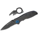 SMITH & WESSON Folding Knife 3.23" Combo Blade w/ Black Zytel Handels & Keychain Tool - Smith and Wesson