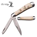 ELK RIDGE 3" Folding Knife, Ox Bone Handle - Elk Ridge