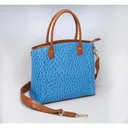 GUN TOTE'N MAMAS Town Tote Blue Ostrich Pattern 12" - Gun Tote'n Mamas