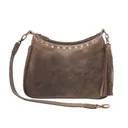GUN TOTE'N MAMAS Distressed Leather RFID Hobo Purse Brown - Gun Tote'n Mamas