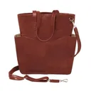 GUN TOTE'N MAMAS Oversized Leather RFID Travel Tote Cherry - Gun Tote'n Mamas