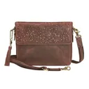 GUN TOTE'N MAMAS Buffalo Leather Clutch, RFID -Red - Gun Tote'n Mamas