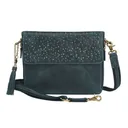 GUN TOTE'N MAMAS Buffalo Leather Clutch, RFID -Blue - Gun Tote'n Mamas