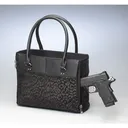 GUN TOTE'N MAMAS Traditional Open Top Tote Debossed Black 11.5" - Gun Tote'n Mamas