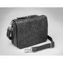 GUN TOTE'N MAMAS Crossbody Organizer Tooled Black Cowhide - Gun Tote'n Mamas