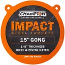 CHAMPION Center Mass Gong 15" Pistol/Rifle Gray AR500 Steel - Champion Targets