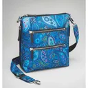 GUN TOTE'N MAMAS Paisley Blue X-Body Flat Sac - Gun Tote'n Mamas