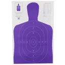 ACTION TARGET B-27E High Visibility Fluorescent Purple Silhouette 23x35" Target | 100 Count - Action Target