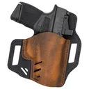 VERSACARRY Rough Rider Size 03 Blk/Brn Leather Belt Slide - Versacarry