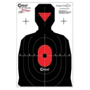CALDWELL Silhouette Dual Zone Paper Black/Red 8 Per Pkg - Caldwell