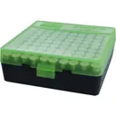MTM Ammo Box 100 Round Flip-Top 40 10mm 45 Clr-Grn/Blk - Mtm