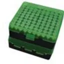 MTM Ammo Box 100 Round Fliptop 9mm 380 ACP Clr-Grn/Blk - Mtm