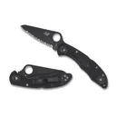 SPYDERCO Salt 2 Lightweight Black Black Blade/H1 Serr Edge - Spyderco
