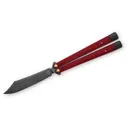 BENCHMADE Necron Balisong Butterfly Knife 4.59" Scimitar Blade w/ Ruby G10 Handles + Nylon Sheath - Benchmade