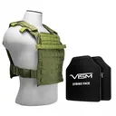 NCSTAR Fast Plate Carrier 11x14 Lvl III+ PE STR Plate -Gr - VSM Gun Cases