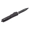 MICROTECH KNIVES Ultratech Tactical Auto OTF 3.46" Double Edge Combo Dagger Blade | Black Handles - Microtech