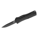 BENCHMADE OM AUTO OTF Knife 2.475" Clip Point Blade w/ Black Aluminum Handles - Benchmade