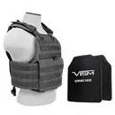NCSTAR 2924 Carrier w/10X12 PE Hard Plates [Med-2XL] -Gry - Ncstar