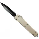 MICROTECH KNIVES Ultratech OTF 3.4" Double Edge Black Standard Tan - Microtech