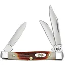 Red Stag Small Stockman 2-5/8" Closed (Clip, Sheepsfoot, & Pen Blades) - Case Knives