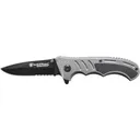 SMITH & WESSON Extreme OPS Folding Knife 3" Combo Drop Point Black Blade | Grey Aluminum Grips - Smith & Wesson