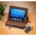 GUN TOTE'N MAMAS Bison Leather CCW iPad Case Brown 10.5" - Gun Tote'n Mamas
