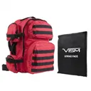 NCSTAR 2911 Backpack w/ 10"X12" Soft Panel - Red / Black - Ncstar