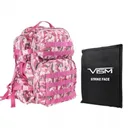 NCSTAR 2911 Backpack w/ 10"X12" Soft Panel - Pink Camo - VSM Gun Cases