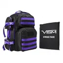 NCSTAR 2911 Backpack w/10"X12" Soft Panel - Black /Purple - Ncstar