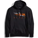 SITKA Icon Pullover Hoody Black/Orange - Sitka