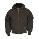 BERNE WORKWEAR Youth Washed Hooded Jacket Olive Drab - Berne Workwear