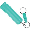 SABRE Pepper Spray Gel w/ Quick Release Whistle Keychain - Mint Green - Sabre