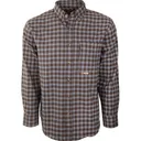 DRAKE Twill Shirt Brown/Blue - Drake