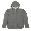 BERNE WORKWEAR Washed Hooded Work Coat Gray Stone - Berne Workwear