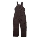 BERNE WORKWEAR Ladies Washed Insulated Bib Overall Dark Brn Short - Berne Workwear