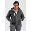 BERNE WORKWEAR Ladies Quilt Lined Hooded Jacket Titanium - Berne Workwear